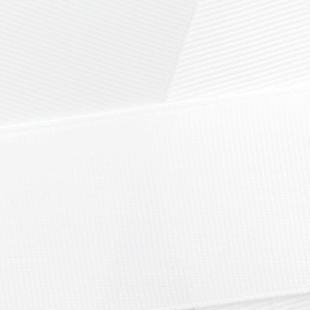 #029 White Solid Grosgrain Ribbon
