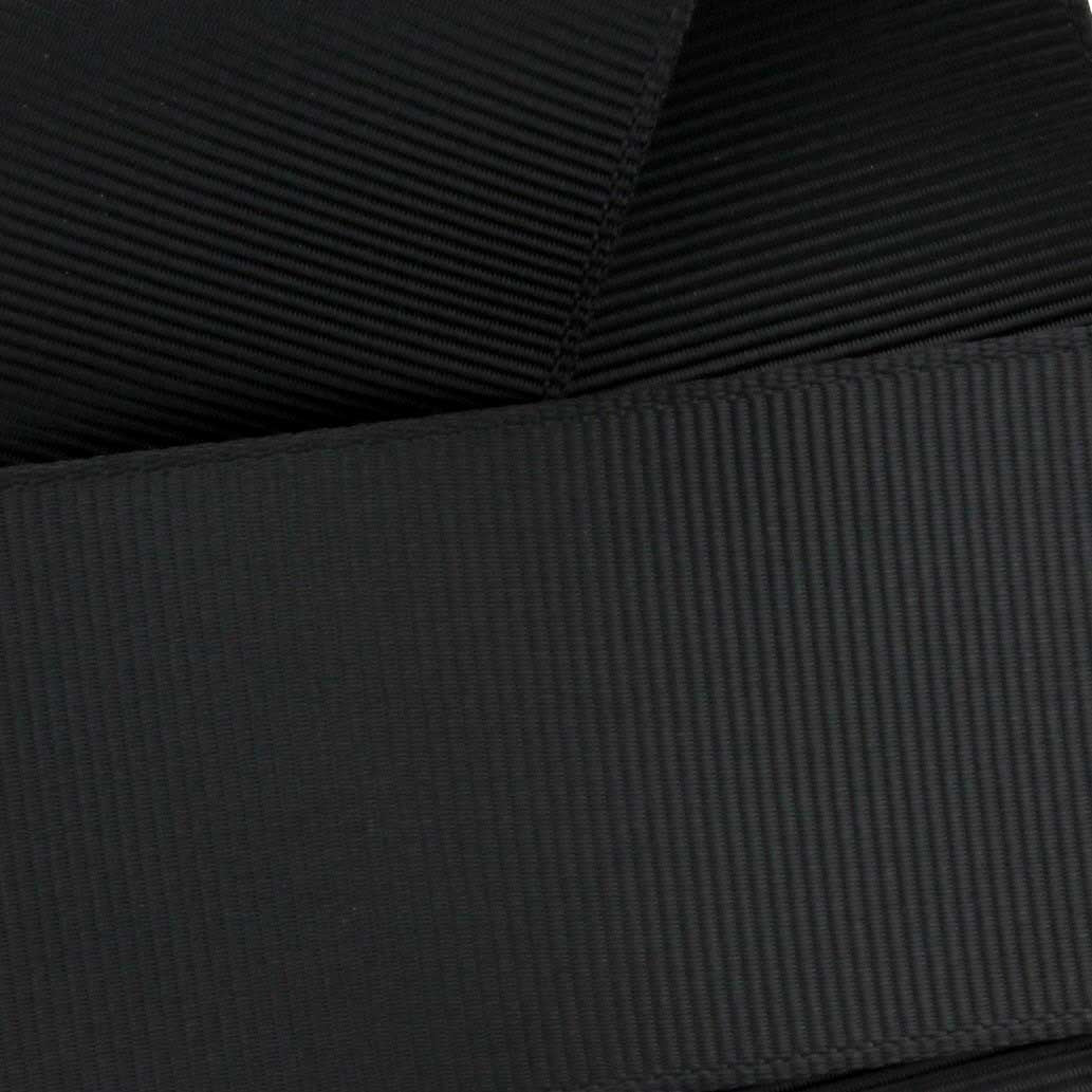 #030 Black Solid Grosgrain Ribbon