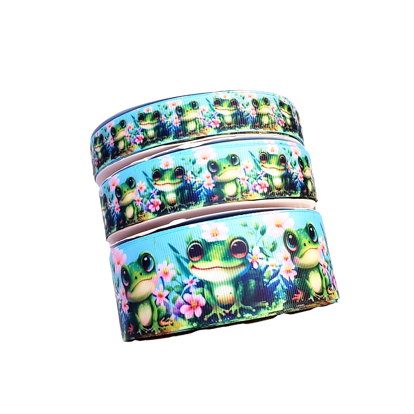 Floral Frog Grosgrain Ribbon