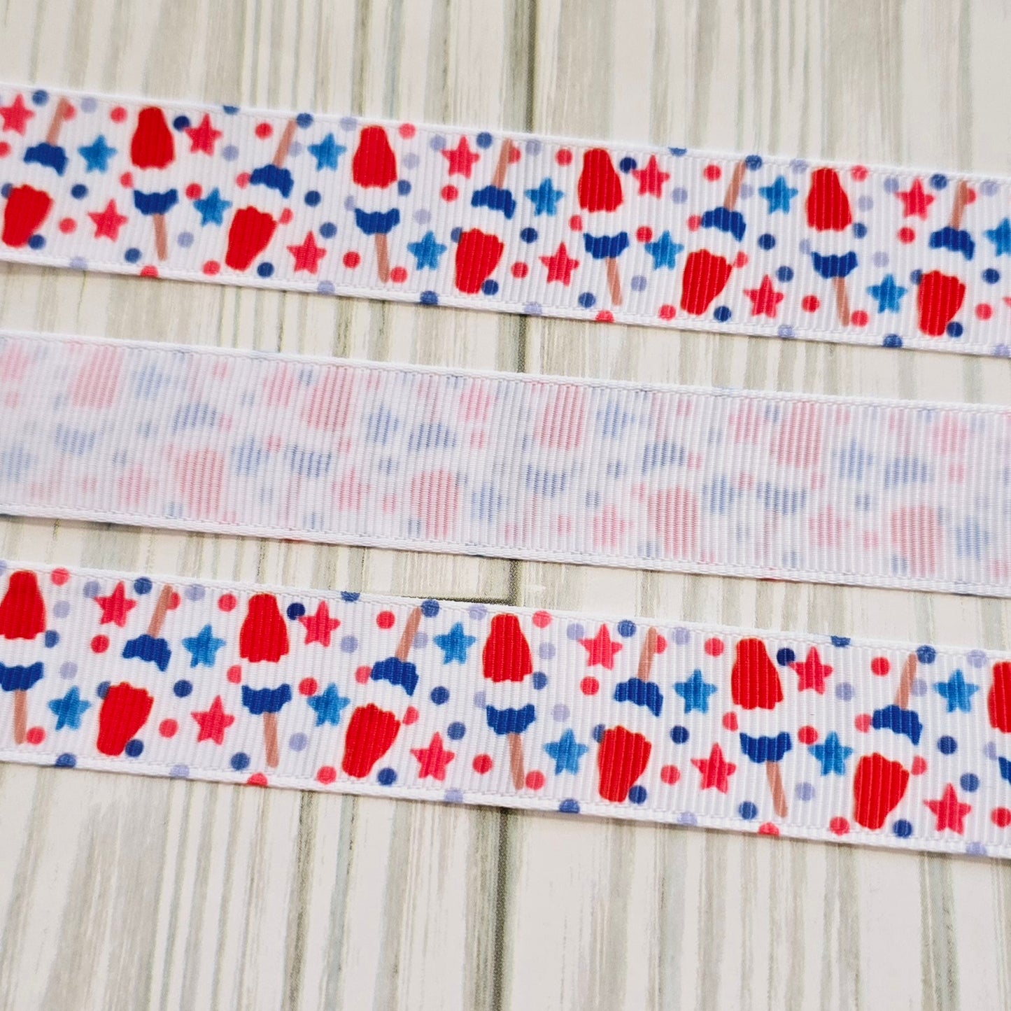 Red, White & Blue Popsicle Ribbon