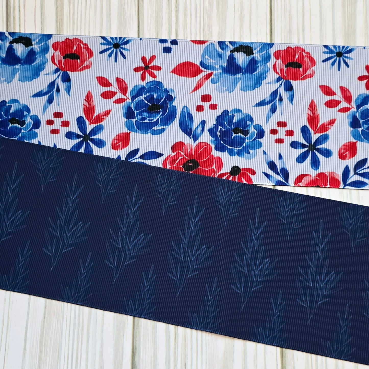 Patriotic Flowers Ribbon