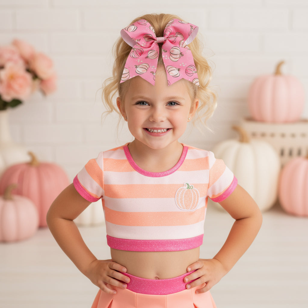 Pumpkin Moose Hairbow