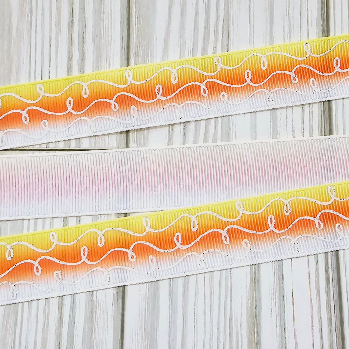 Doodle Swirls (Ombre) Grosgrain Ribbon