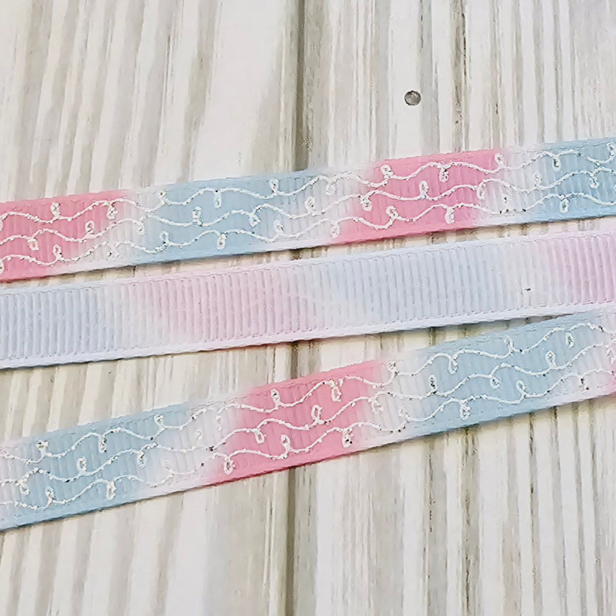 Doodle Swirls (Ombre) Grosgrain Ribbon
