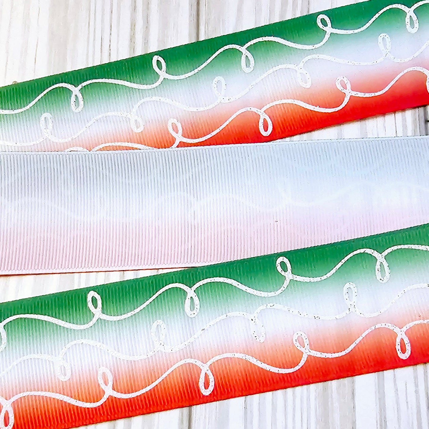 Doodle Swirls (Ombre) Grosgrain Ribbon