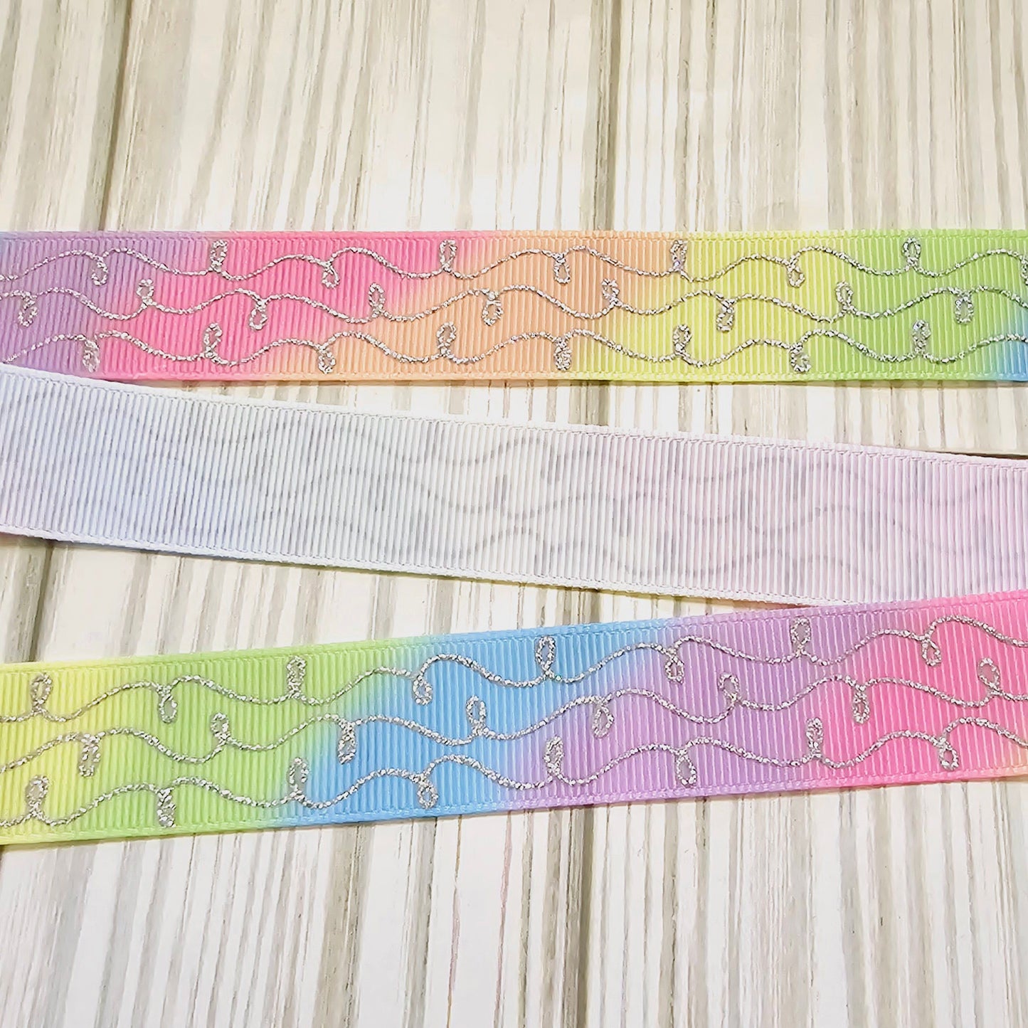 Doodles (Silver Glitter) Ribbon