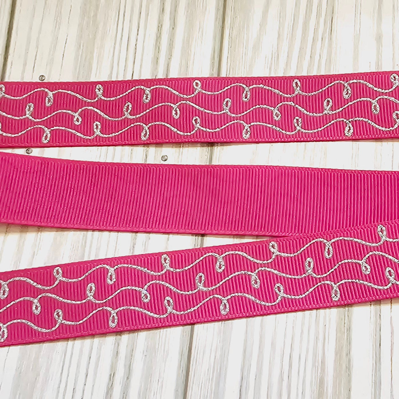 Doodles (Silver Glitter) Ribbon