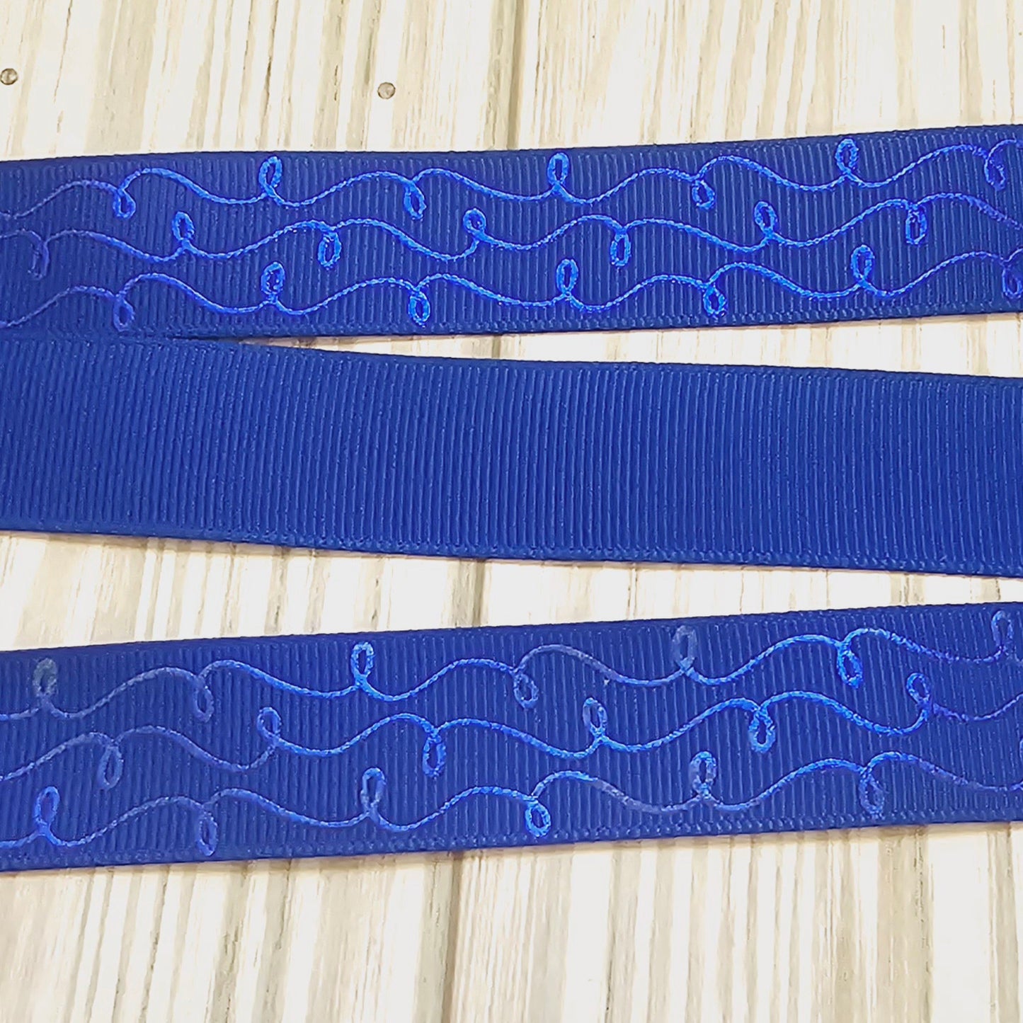 Doodle Swirls (Laser Foil) Grosgrain Ribbon