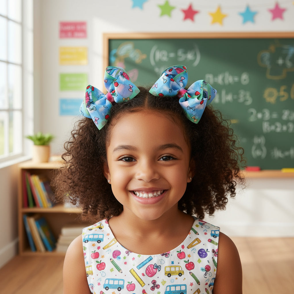 Backpacks, Apples & Bow Boutique Hairbow