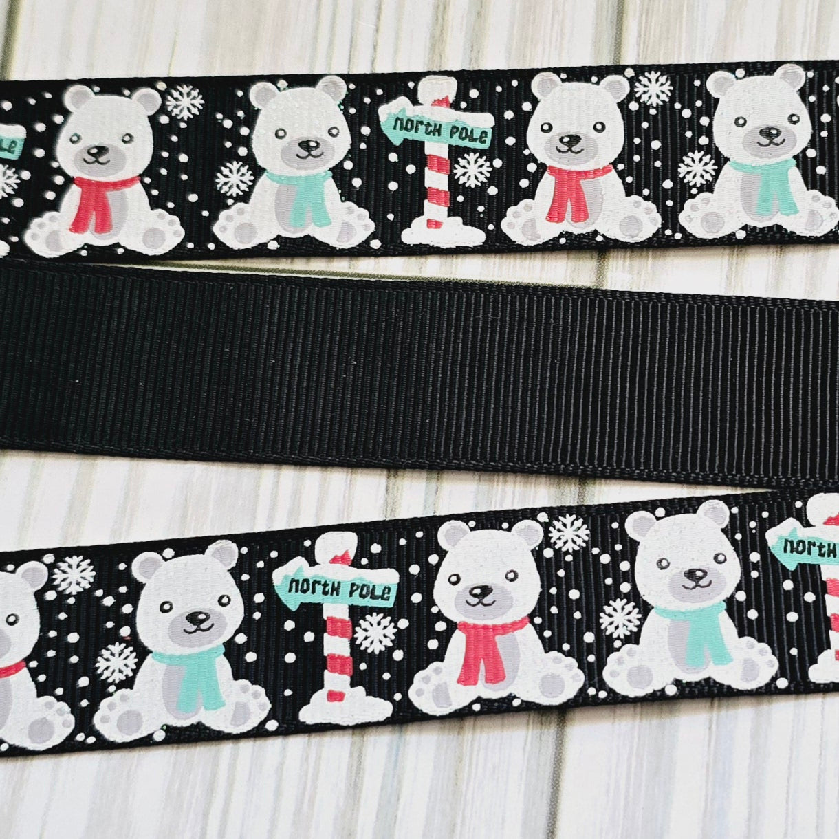 Polar Bears Ribbon, 7/8"