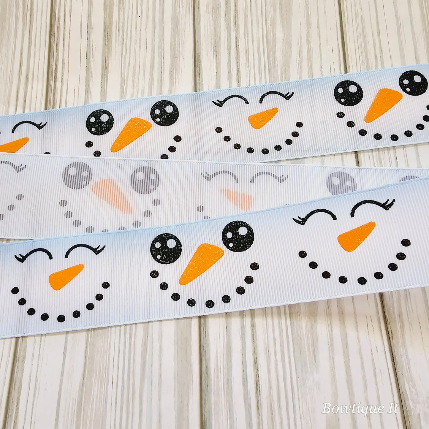Snowman Faces Ribbon