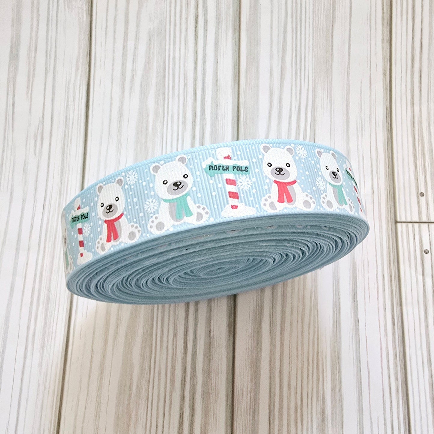 Polar Bears Ribbon, 7/8"