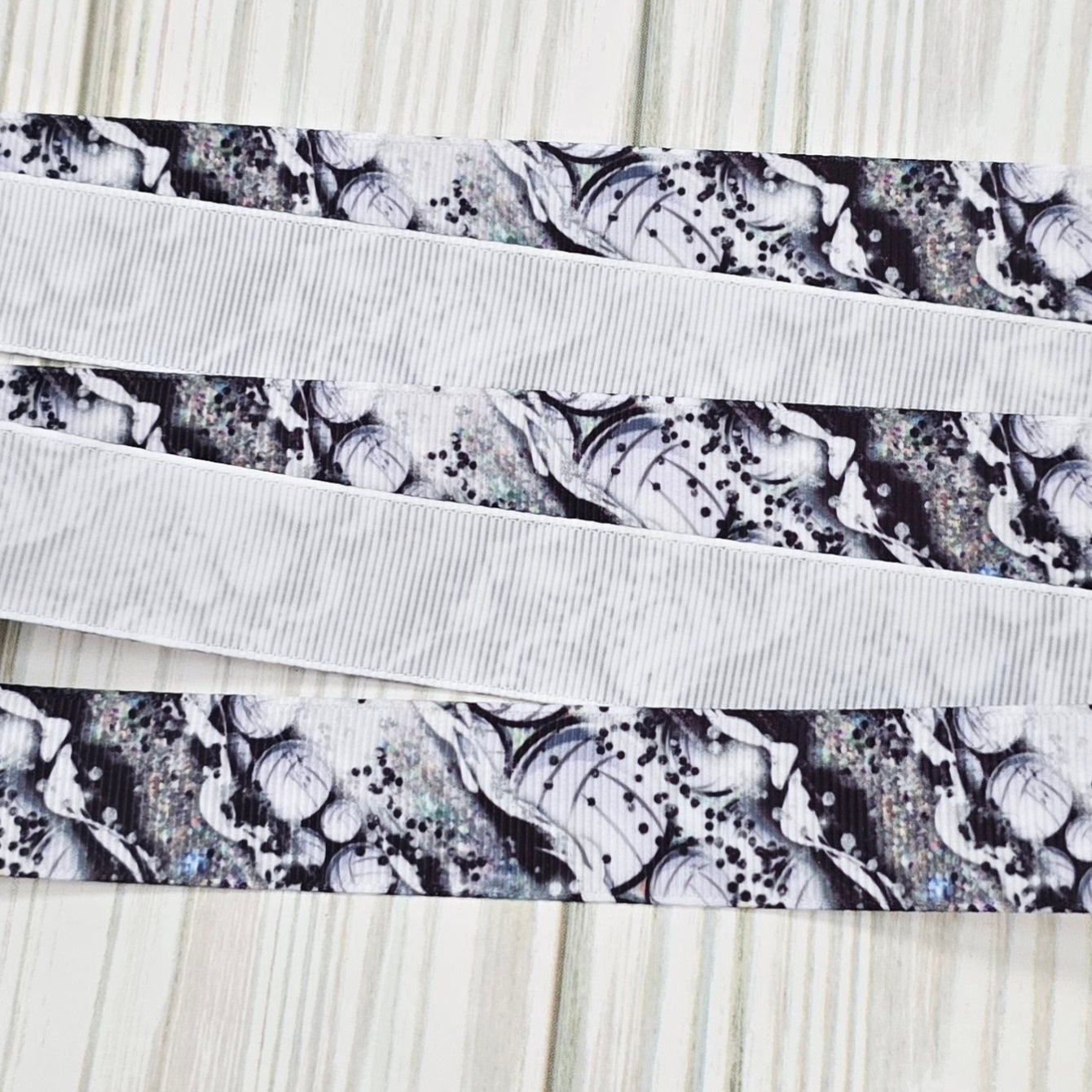 Volleyball Brush Strokes Grosgrain RIbbon