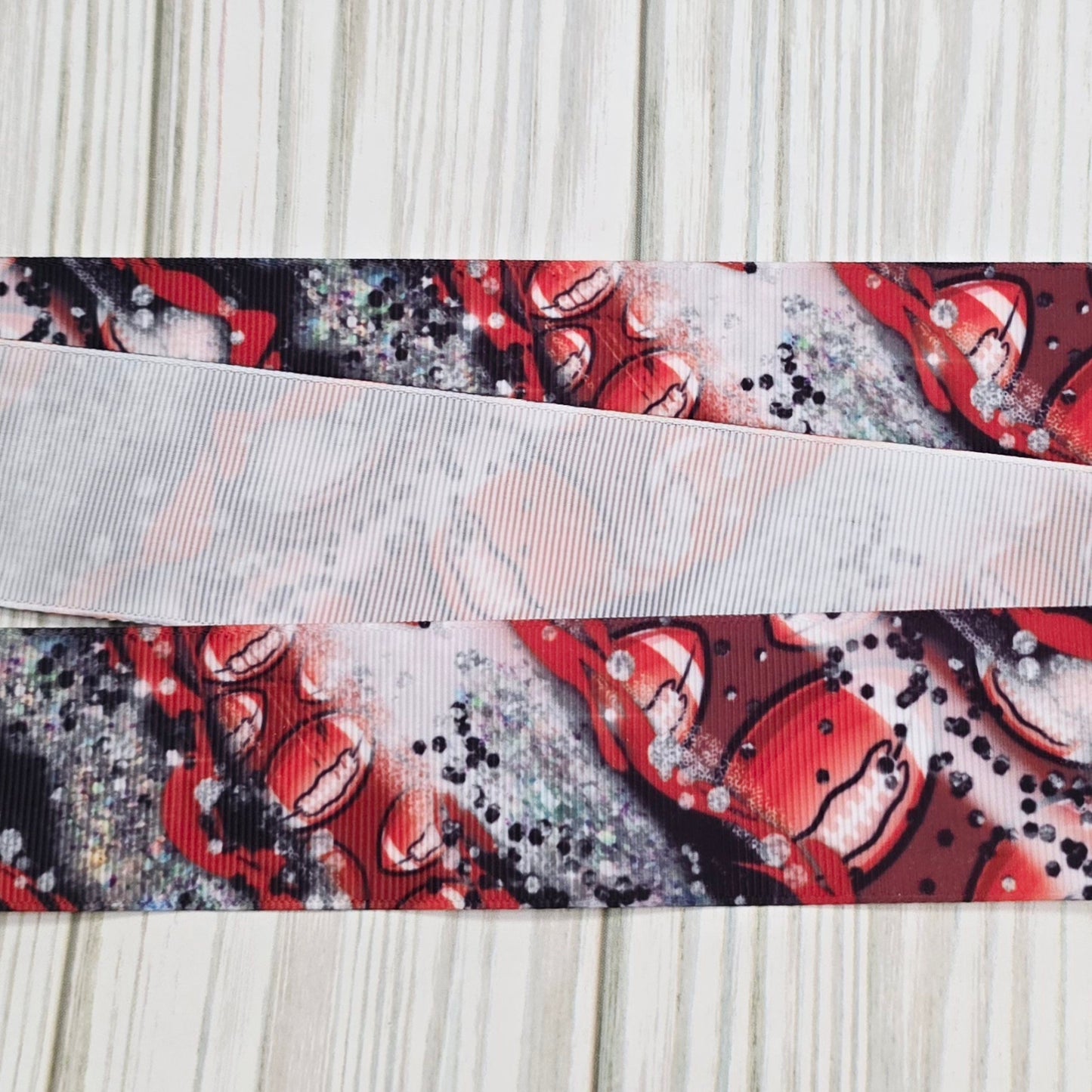 Football Brush Strokes Grosgrain Ribbon