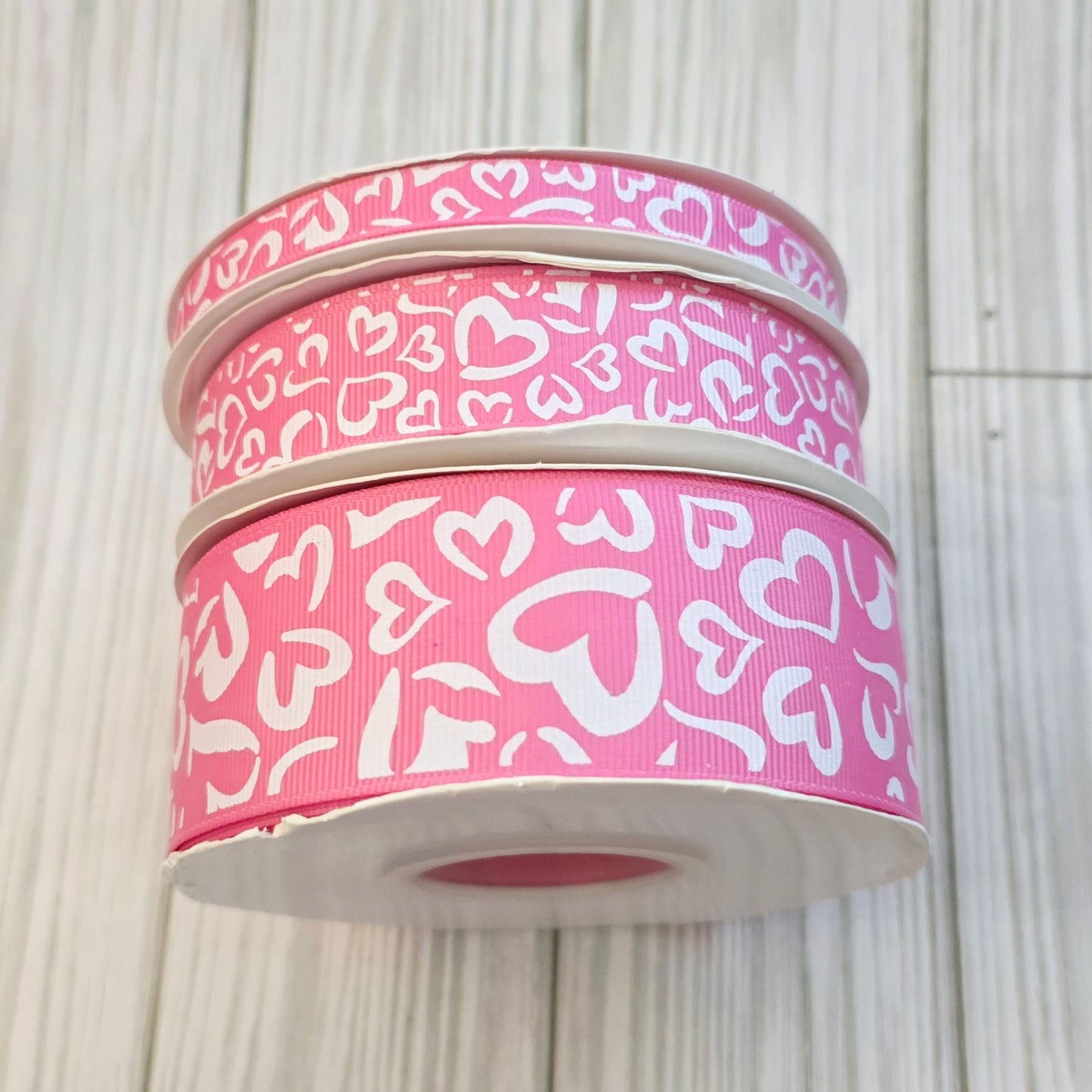 Scatter Hearts Grosgrain Ribbon