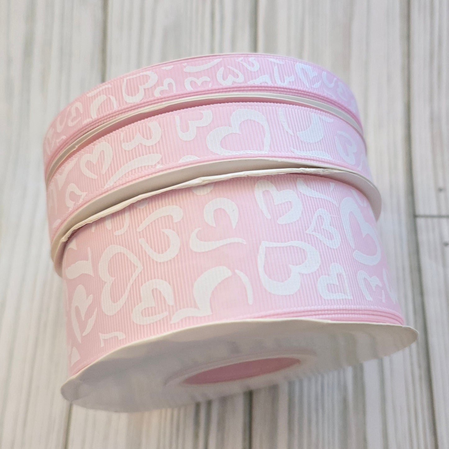 Scatter Hearts Grosgrain Ribbon