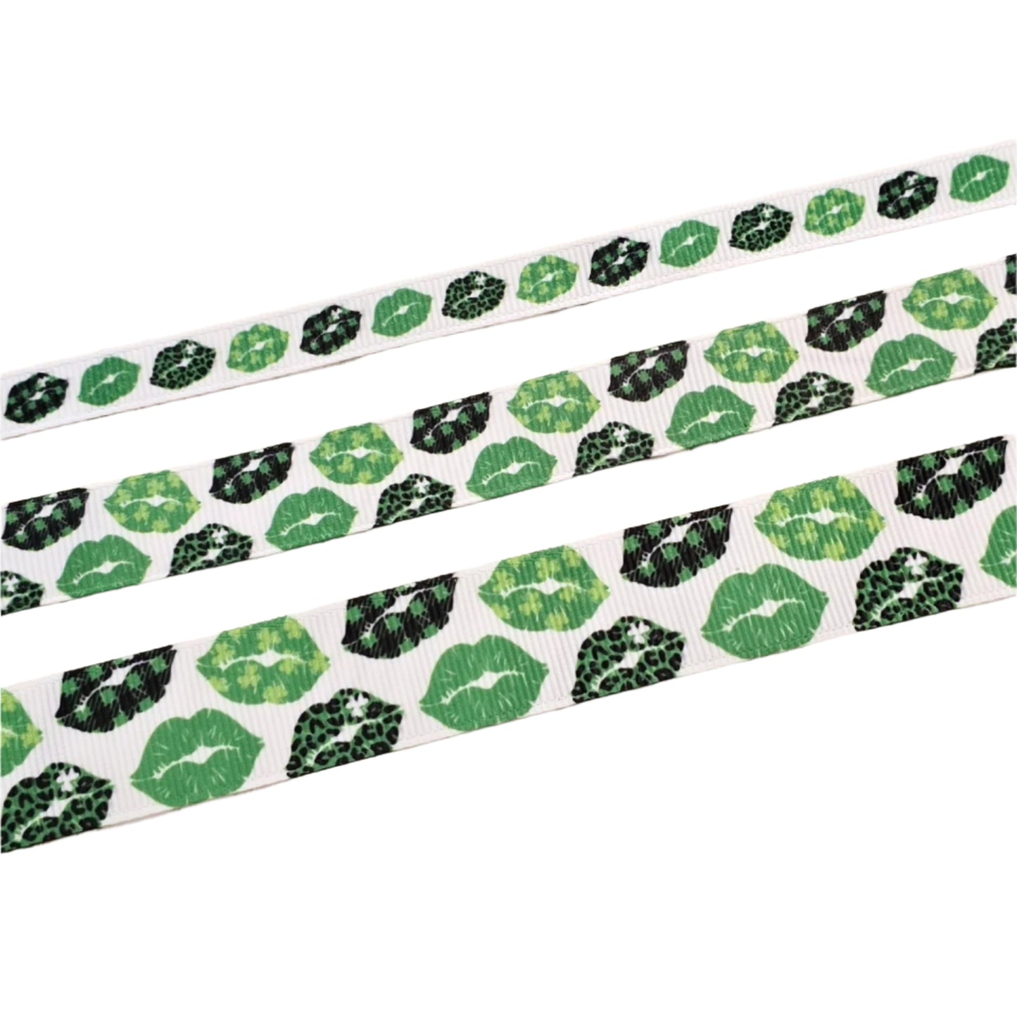 Kiss The Shamrock Grosgrain Ribbon