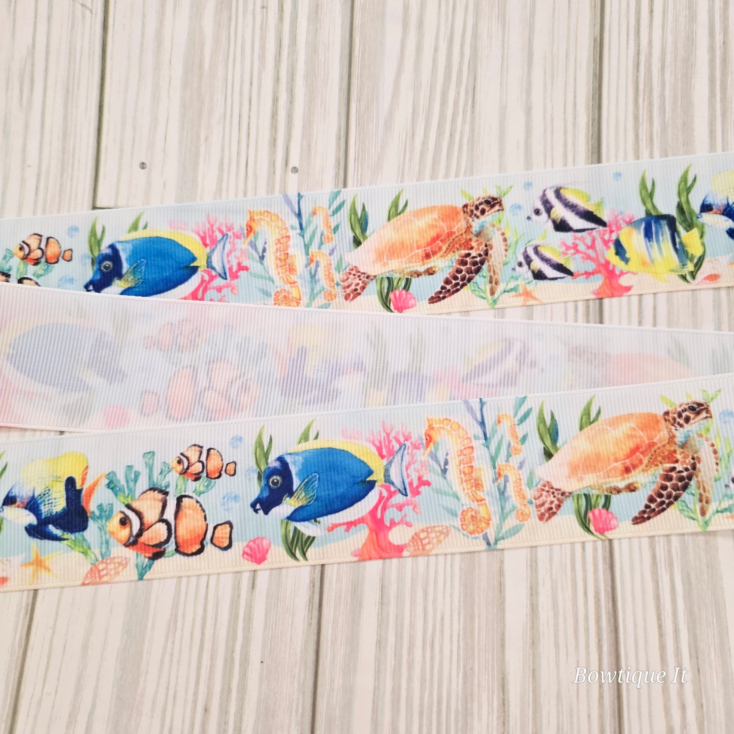 Ocean Life Grosgrain Ribbon