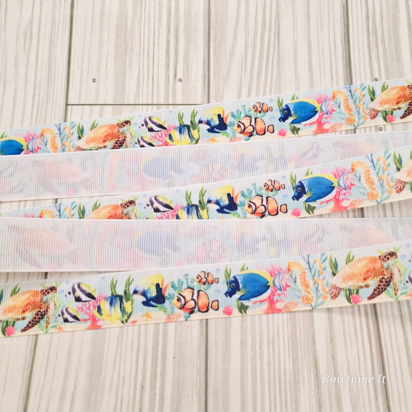 Ocean Life Grosgrain Ribbon