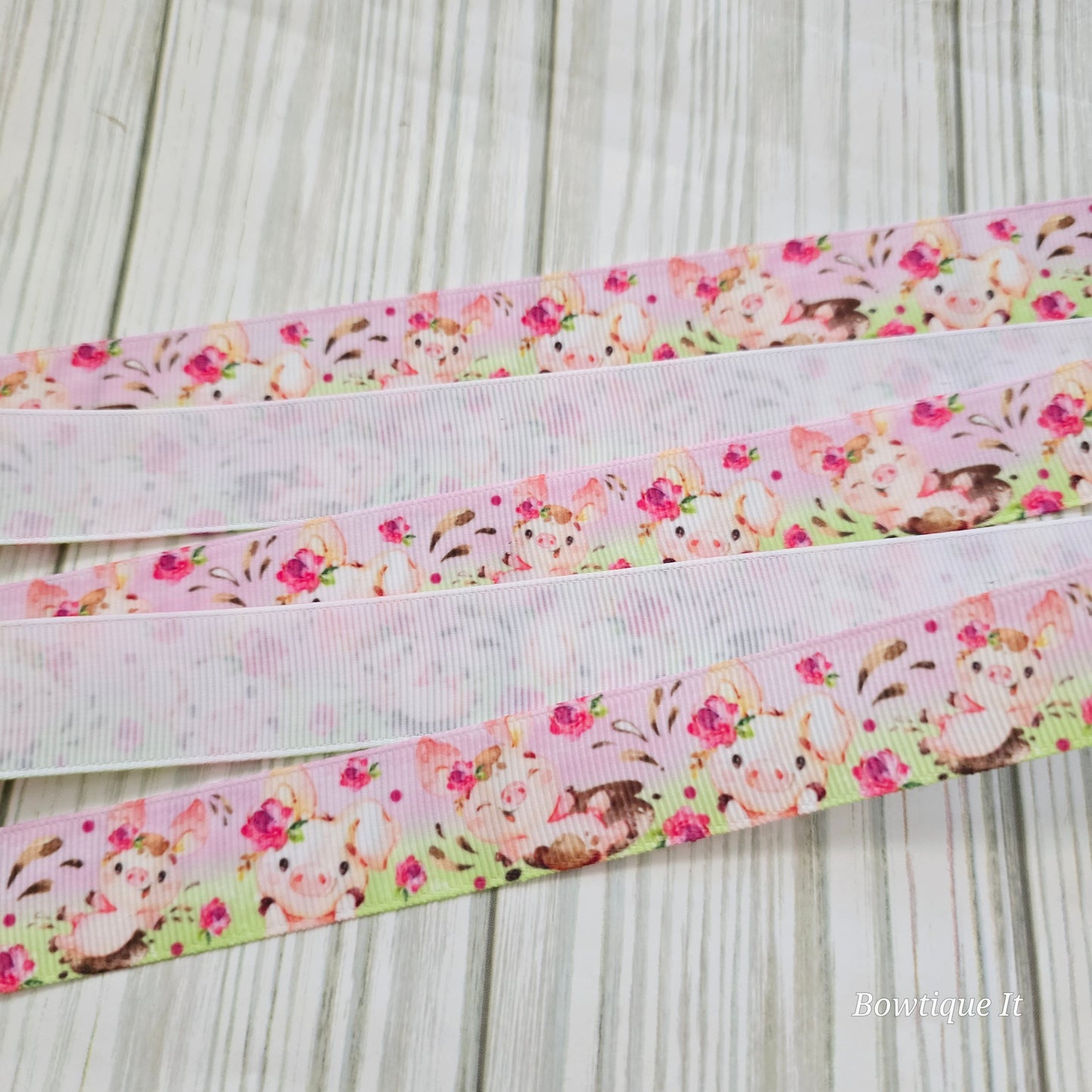 Muddy Pig Grosgrain Ribbon