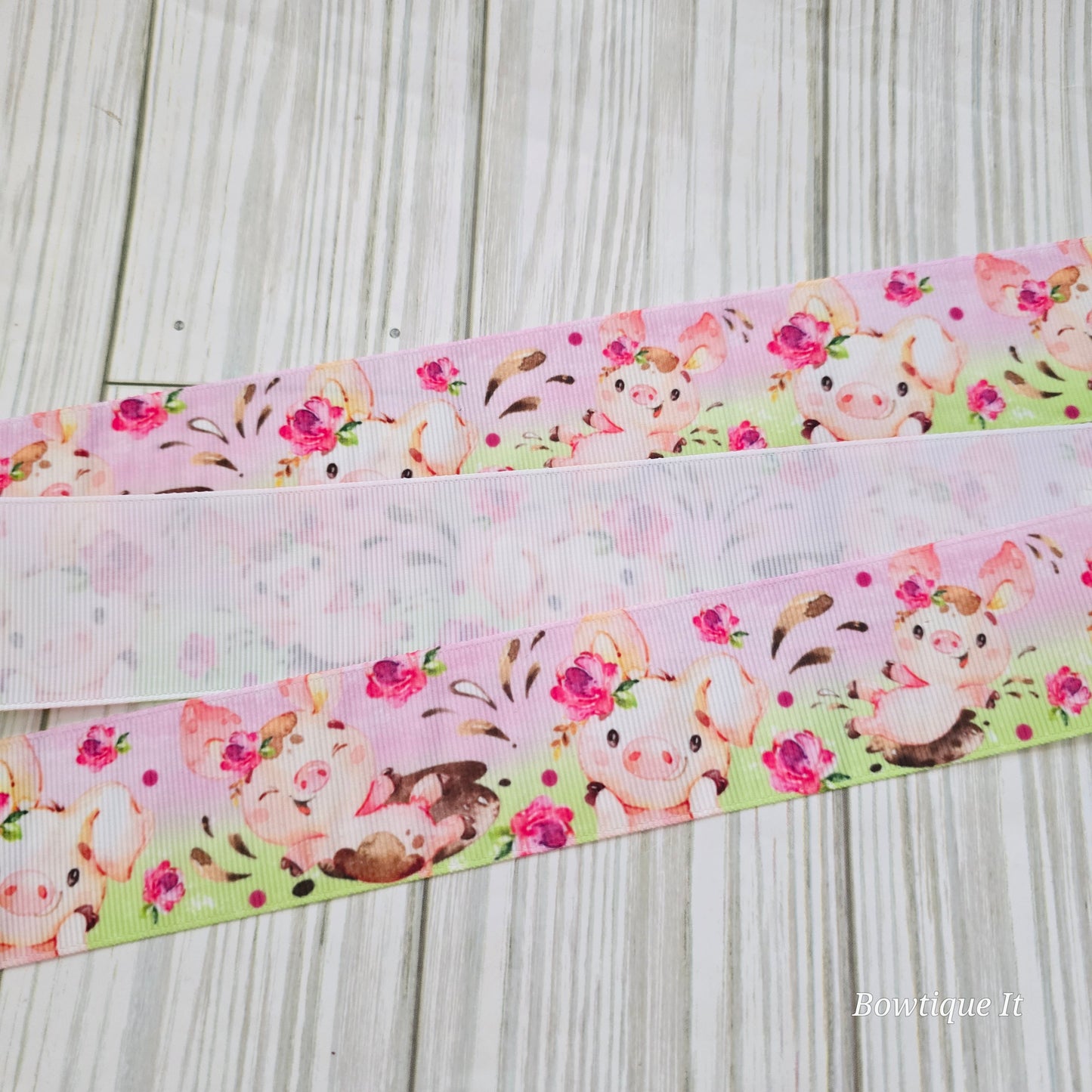 Muddy Pig Grosgrain Ribbon