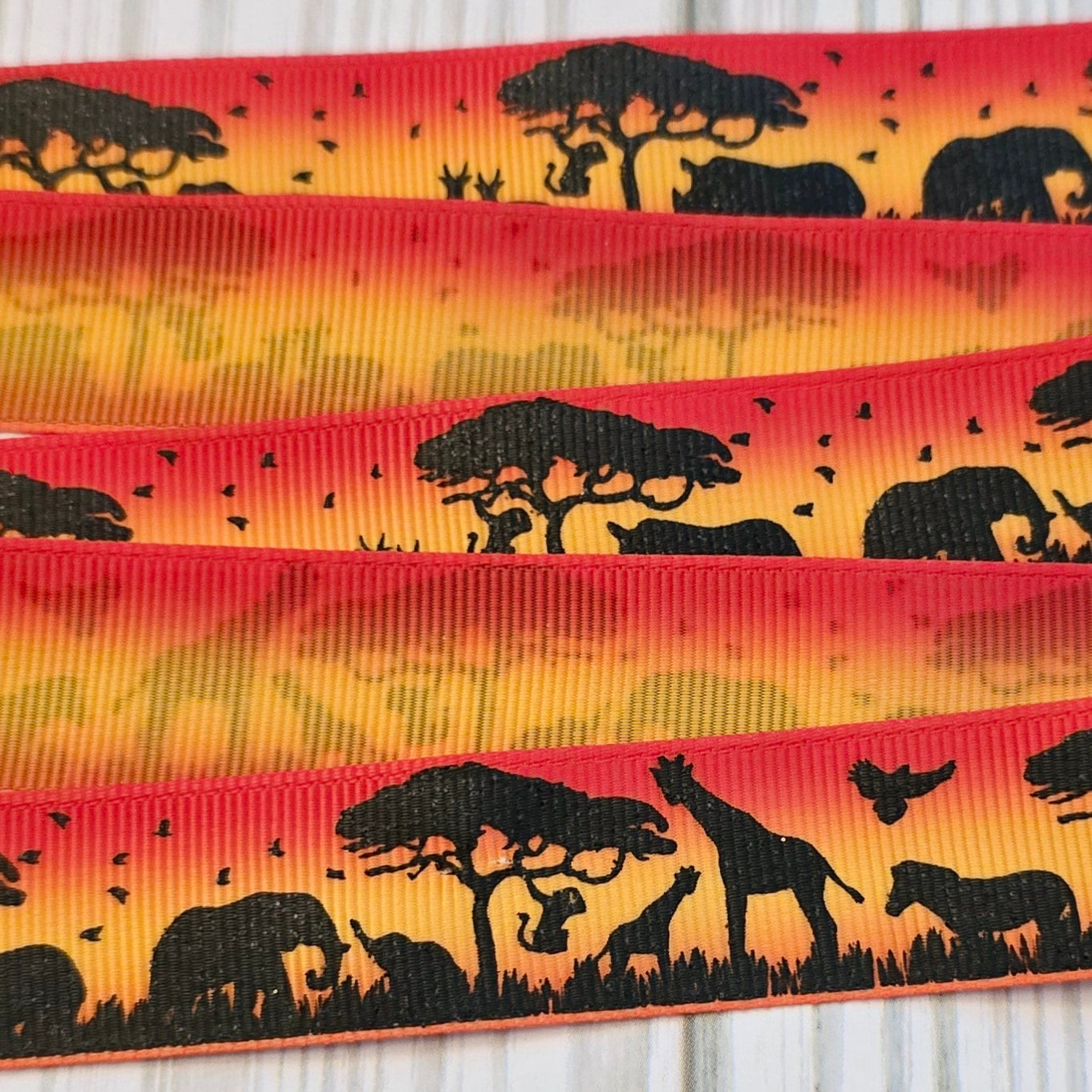 Safari Animal Grosgrain Ribbon