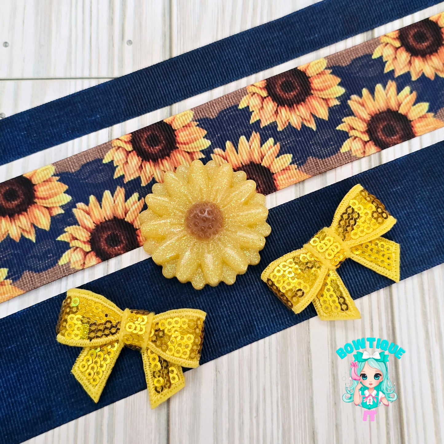 BK - Sunflower & Lace Bow Kit