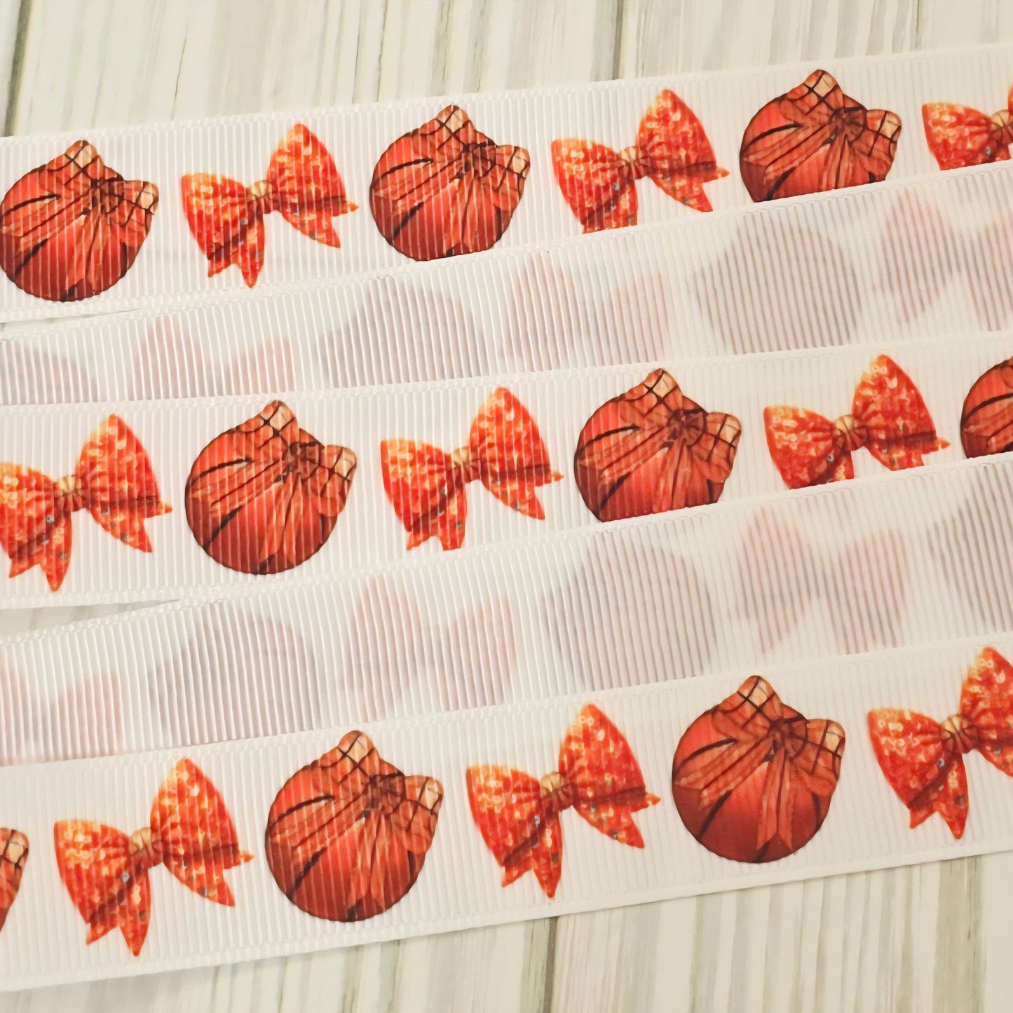 Coquette Basketball Grosgrain Ribbon