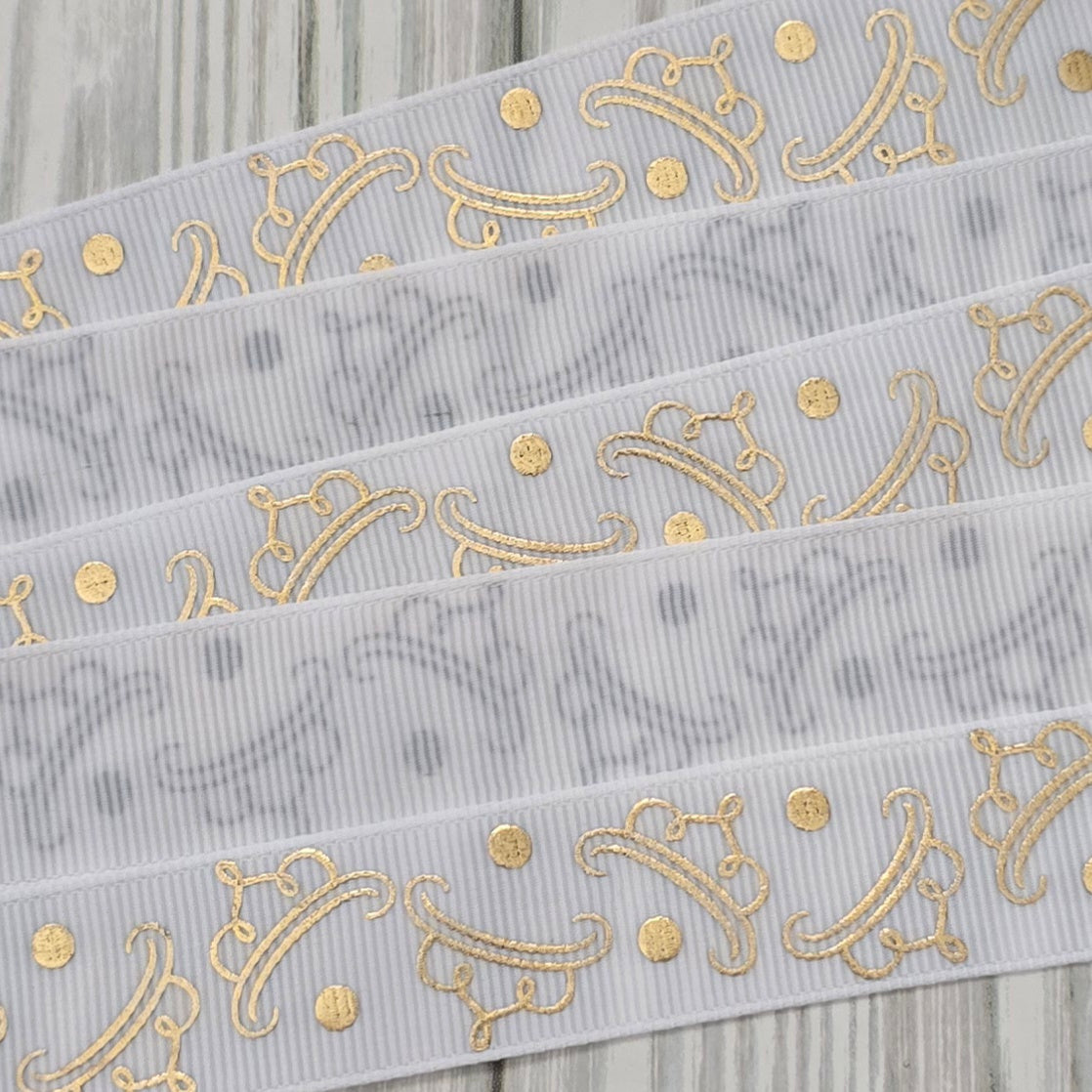 Tiaras Gold Grossgrain Ribbon