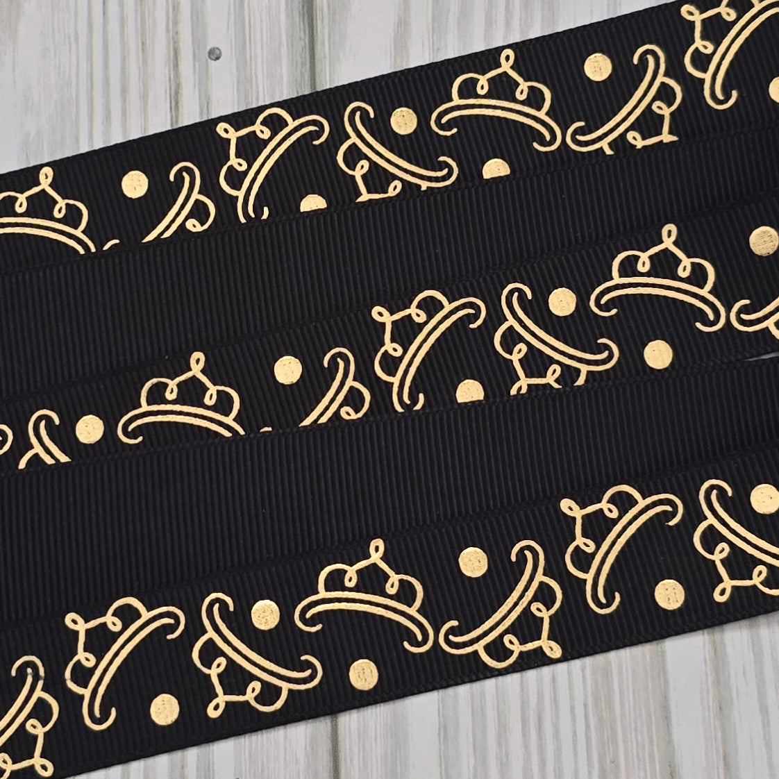 Tiaras Gold Grossgrain Ribbon