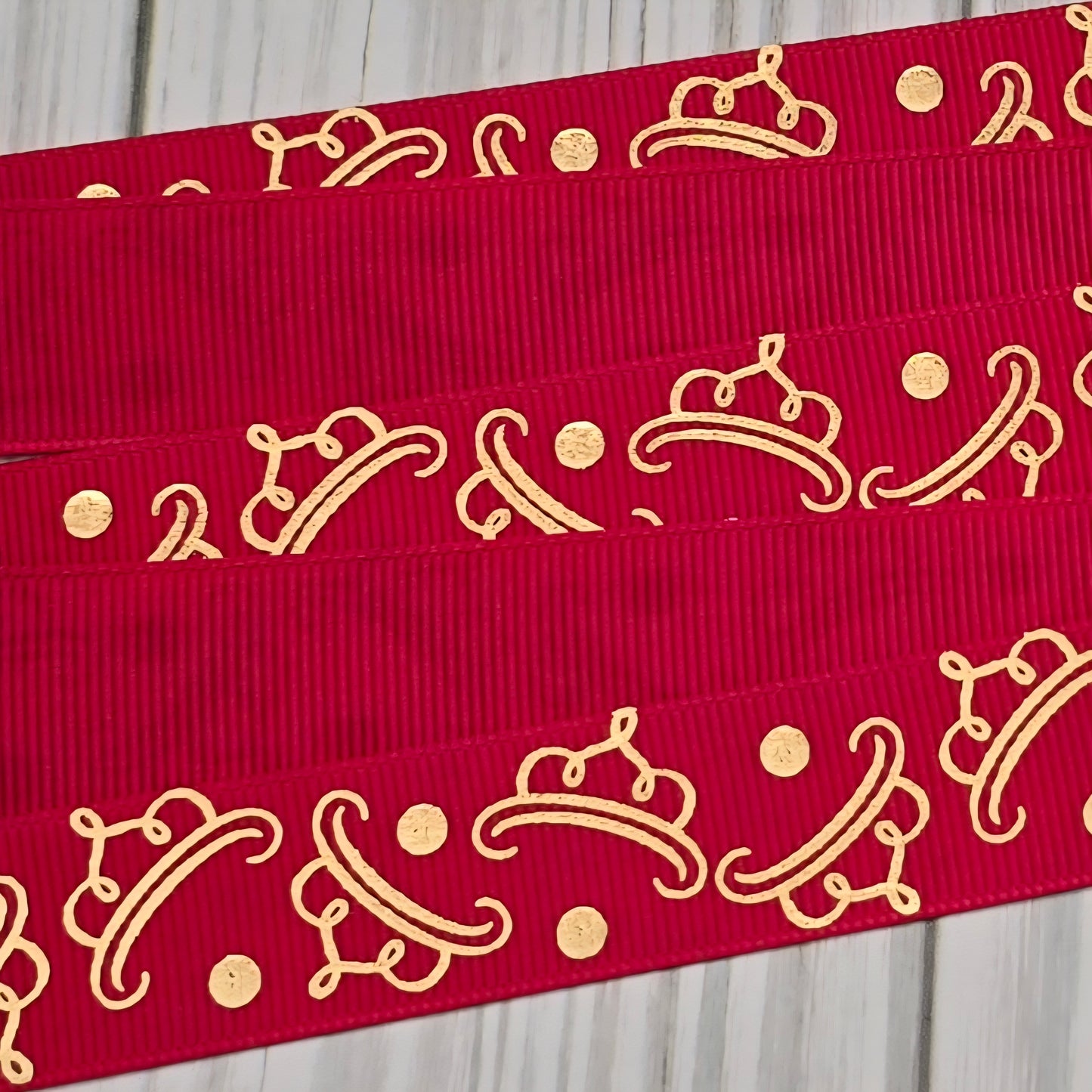 Tiaras Gold Grossgrain Ribbon