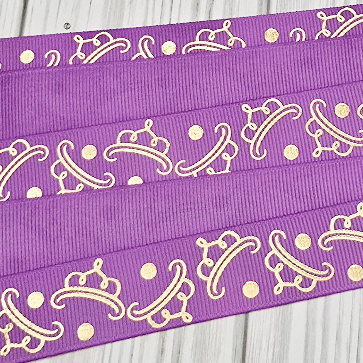 Tiaras Gold Grossgrain Ribbon