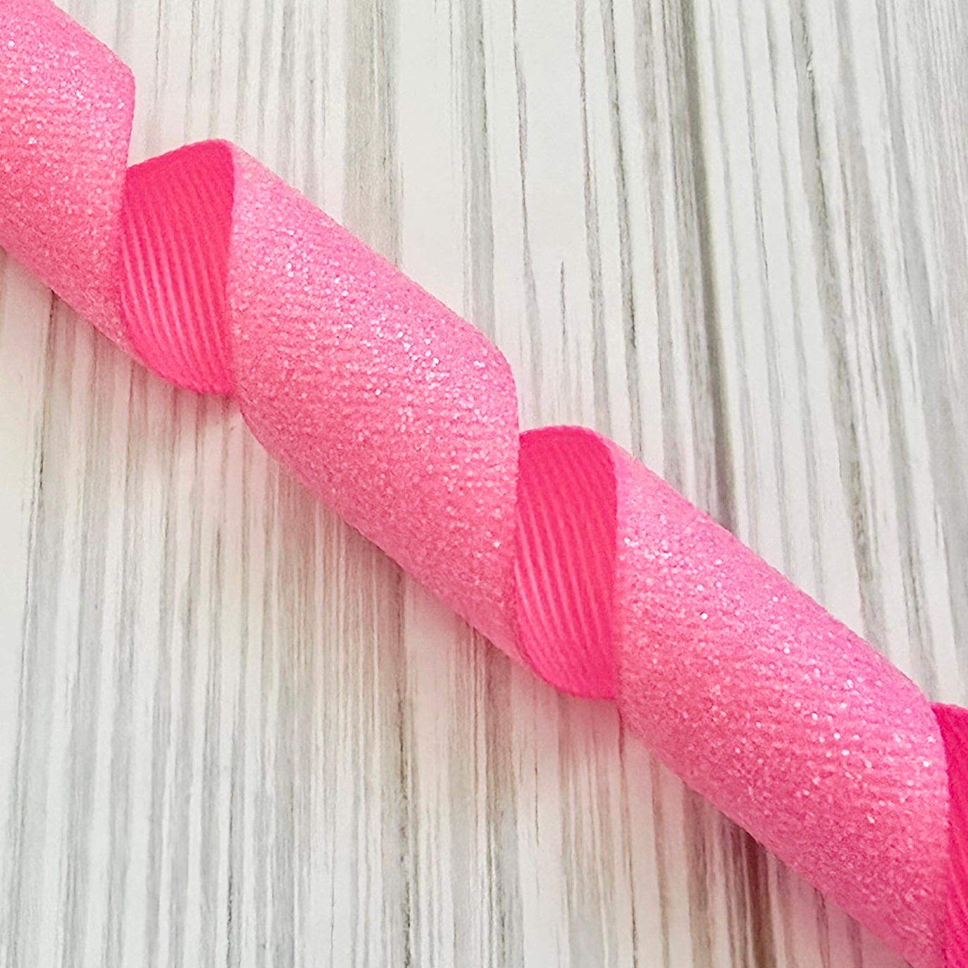 GL - Hot Pink Soft Glitter Grosgrain Ribbon