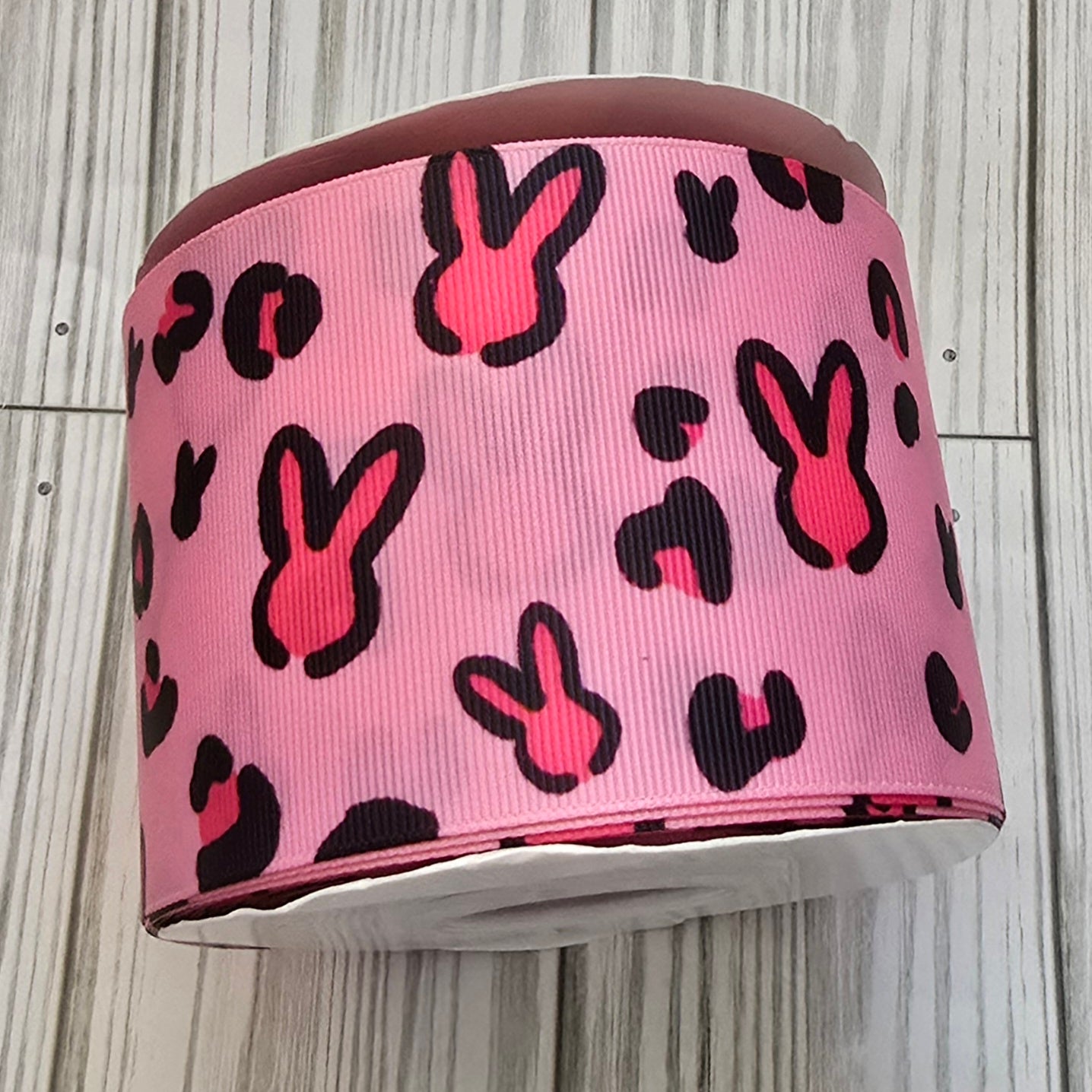 Leopard Bunny Grosgrain Ribbon