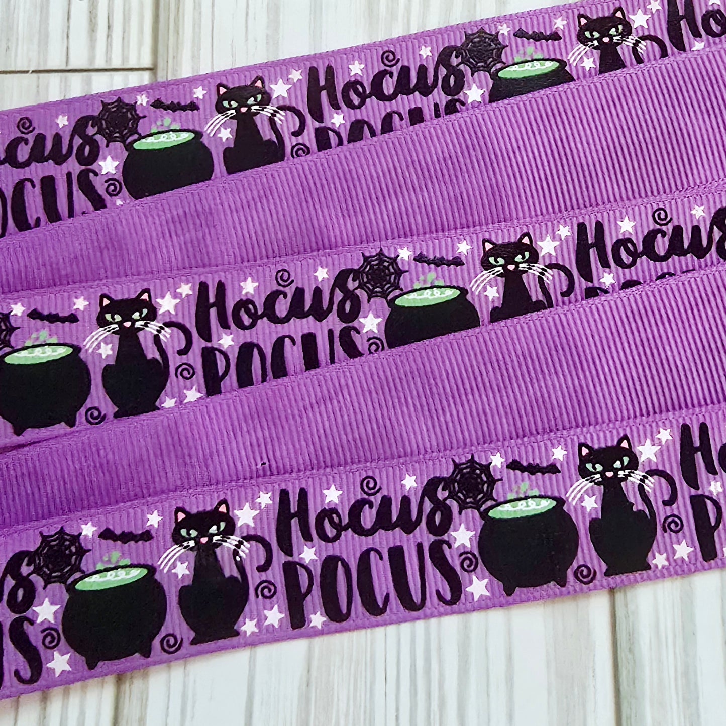 Hocus Pocus Cat Grosgrain Ribbon