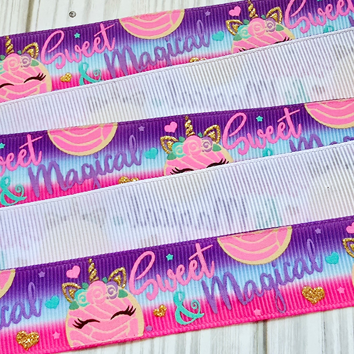 Sweet & Mangical Unicorn Cookie Grosgrain Ribbon Collection