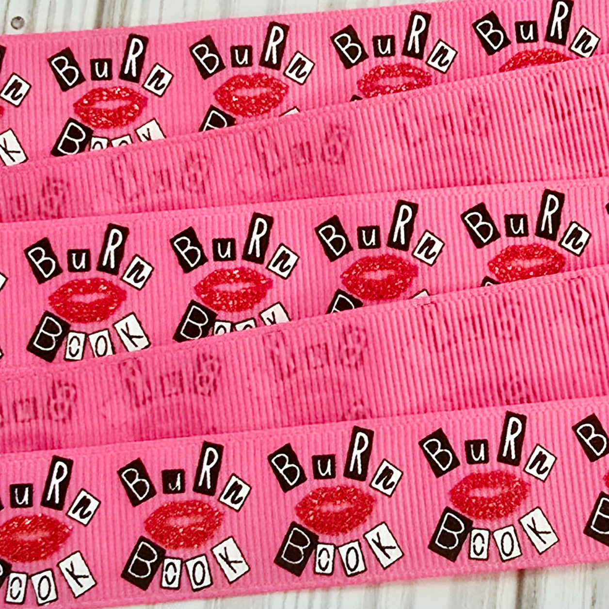 Burn Book Lips Grosgrain Ribbon