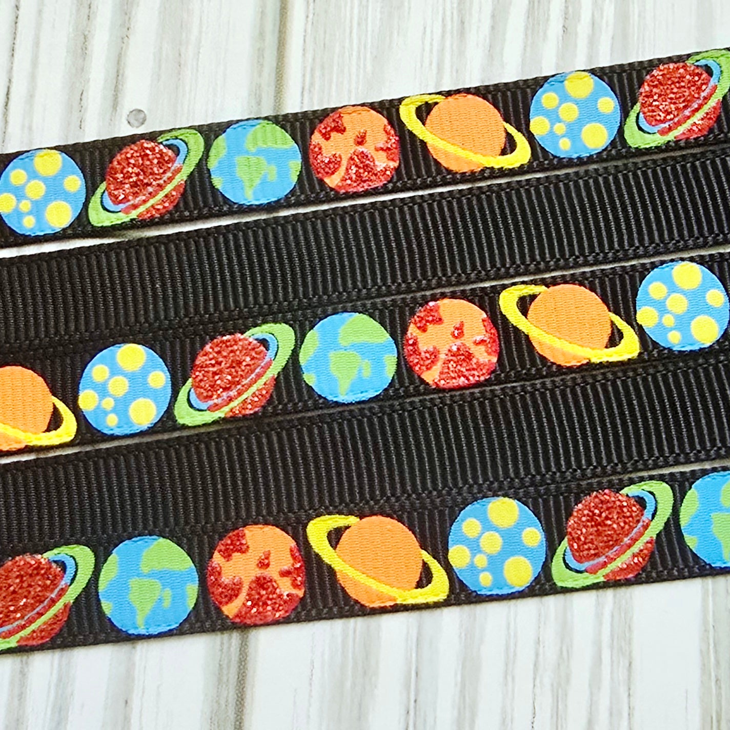 Astronauts & Planets Grosgrain Ribbon