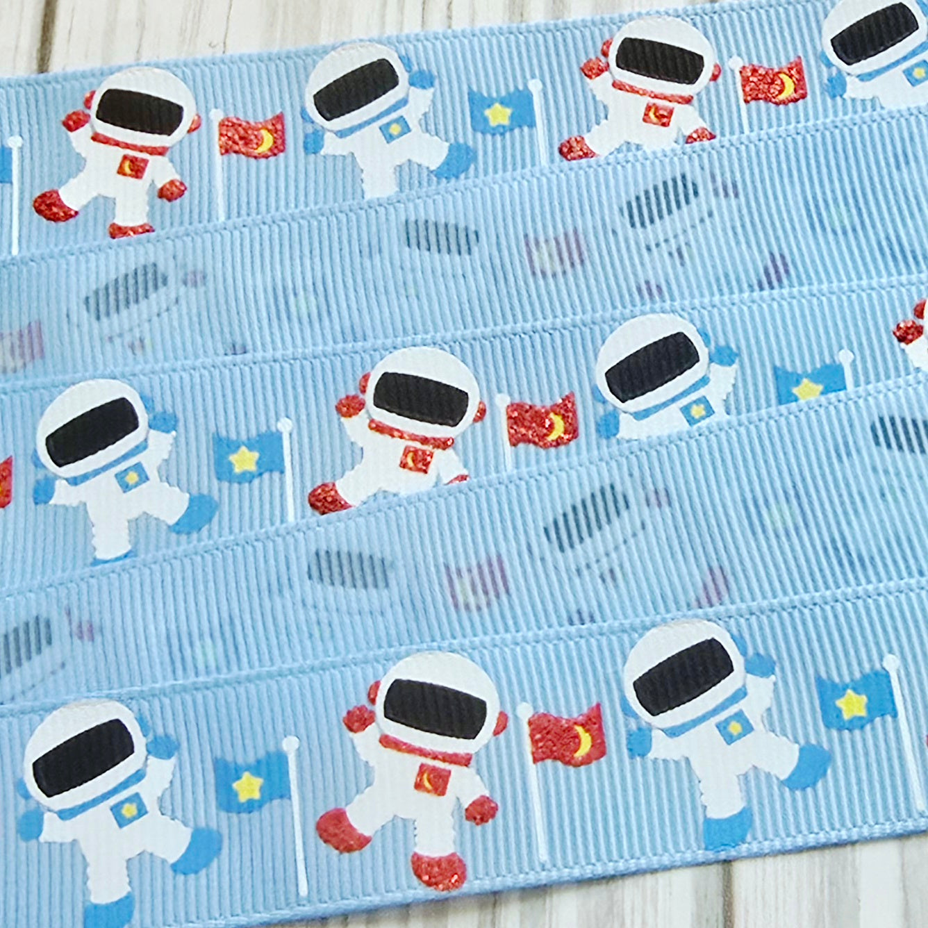 Astronauts & Planets Grosgrain Ribbon