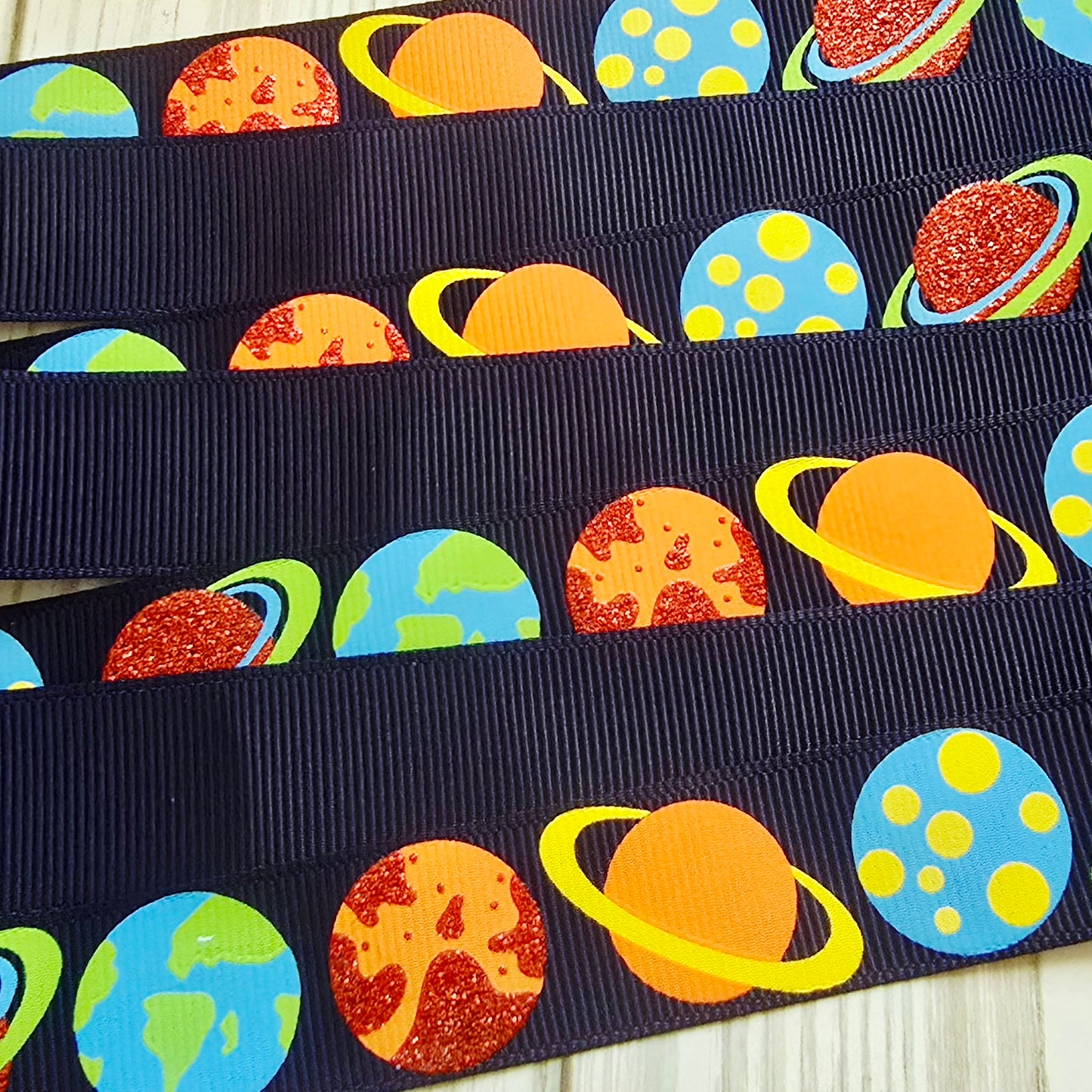 Astronauts & Planets Grosgrain Ribbon