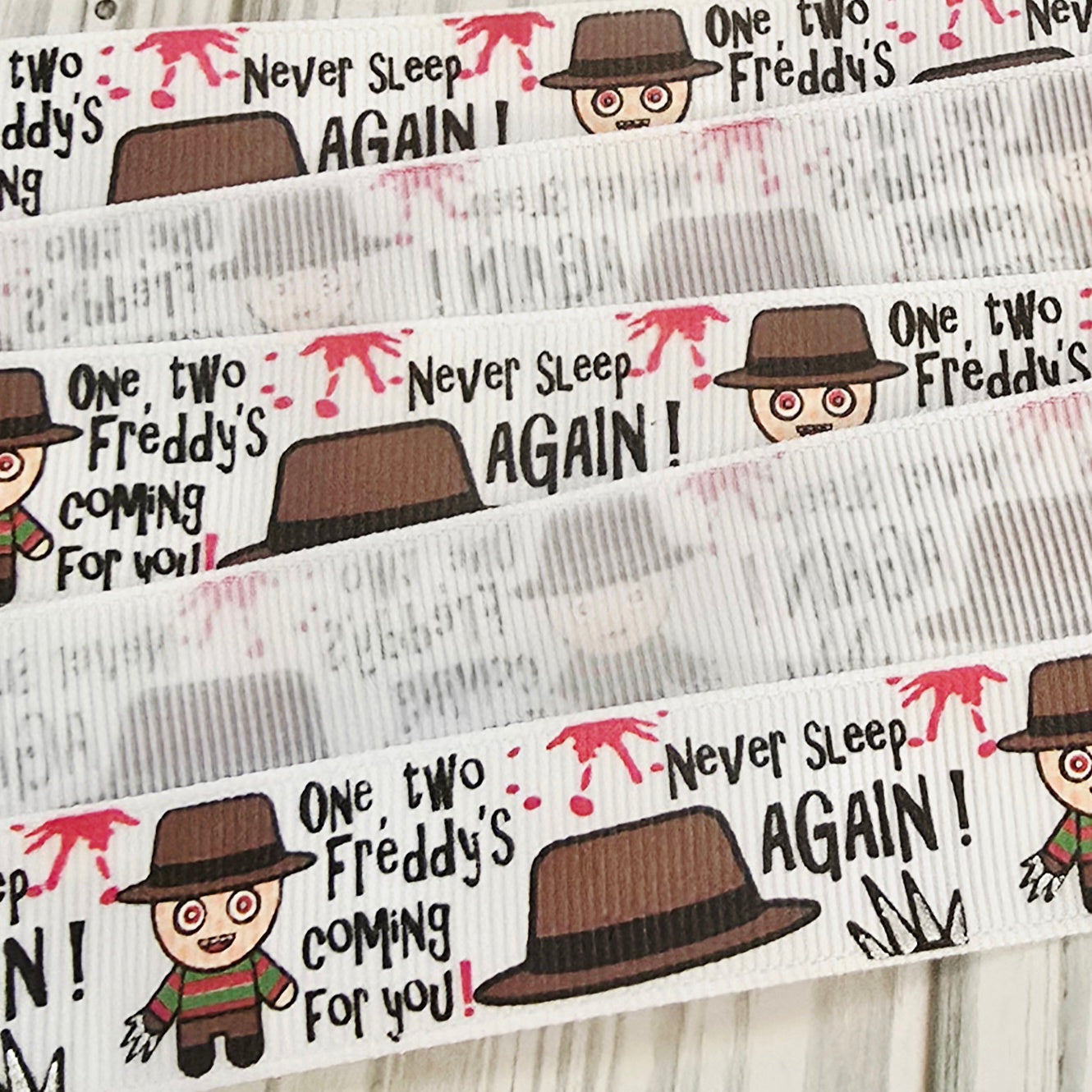 Never Sleep Again Grosgrain Ribbon