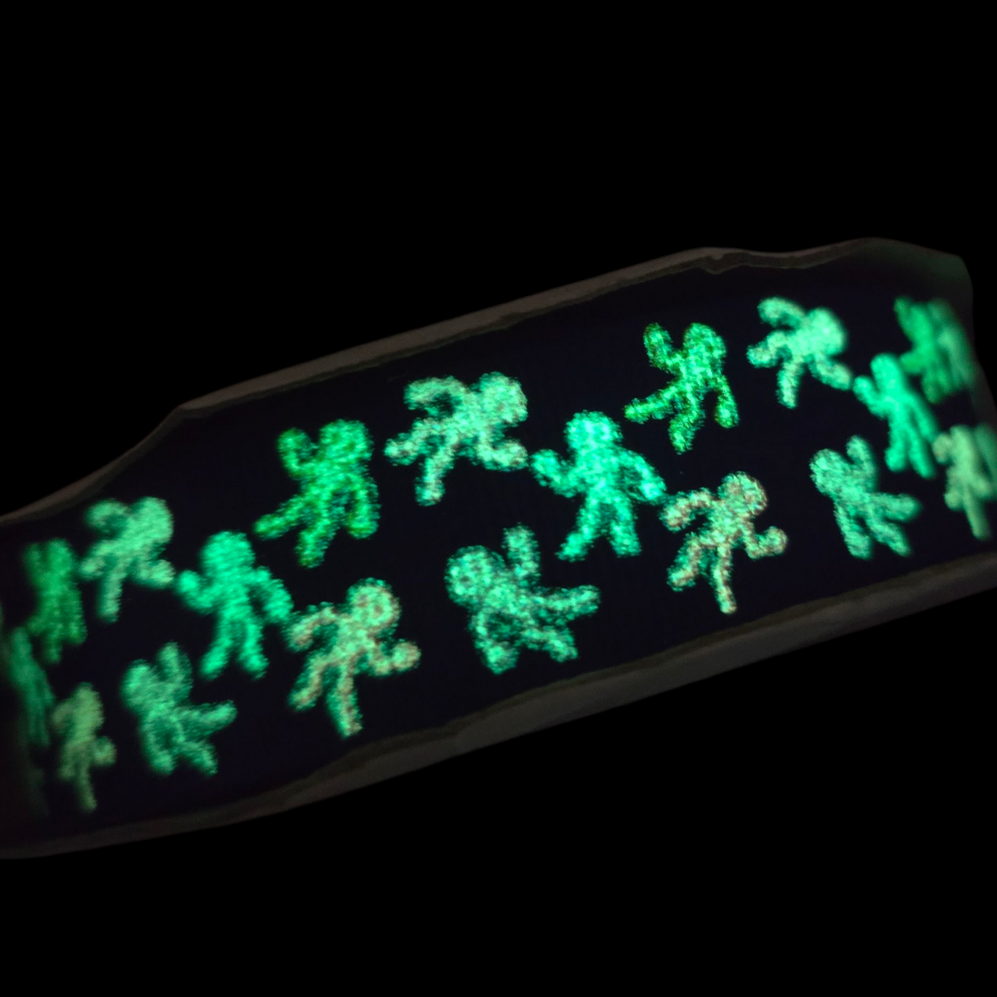 Skeleton Scatter Grosgrain Ribbon-Glows in the Dark