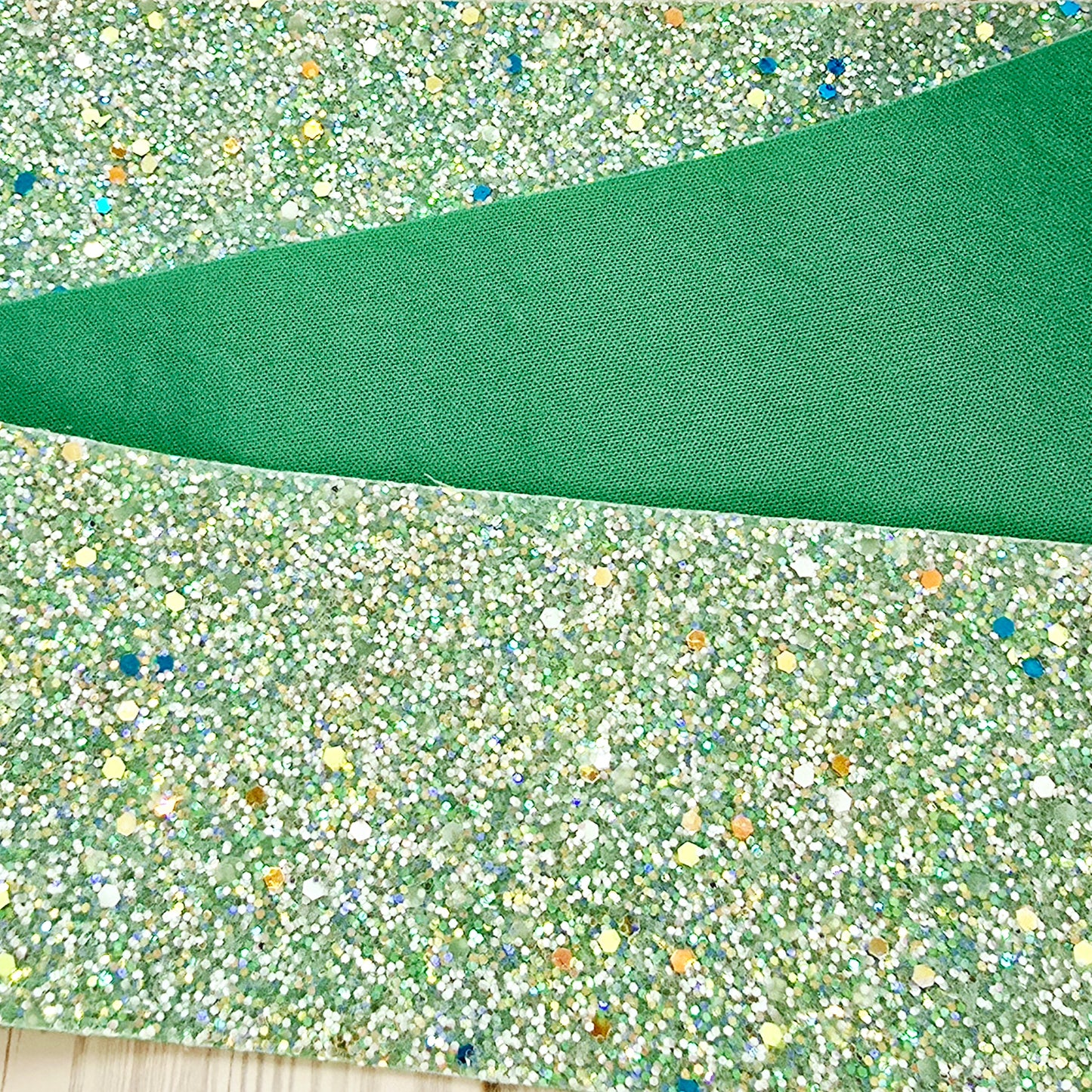 Chunky Glitter Twisted Bouitque Hairbow - Glows in the Dark