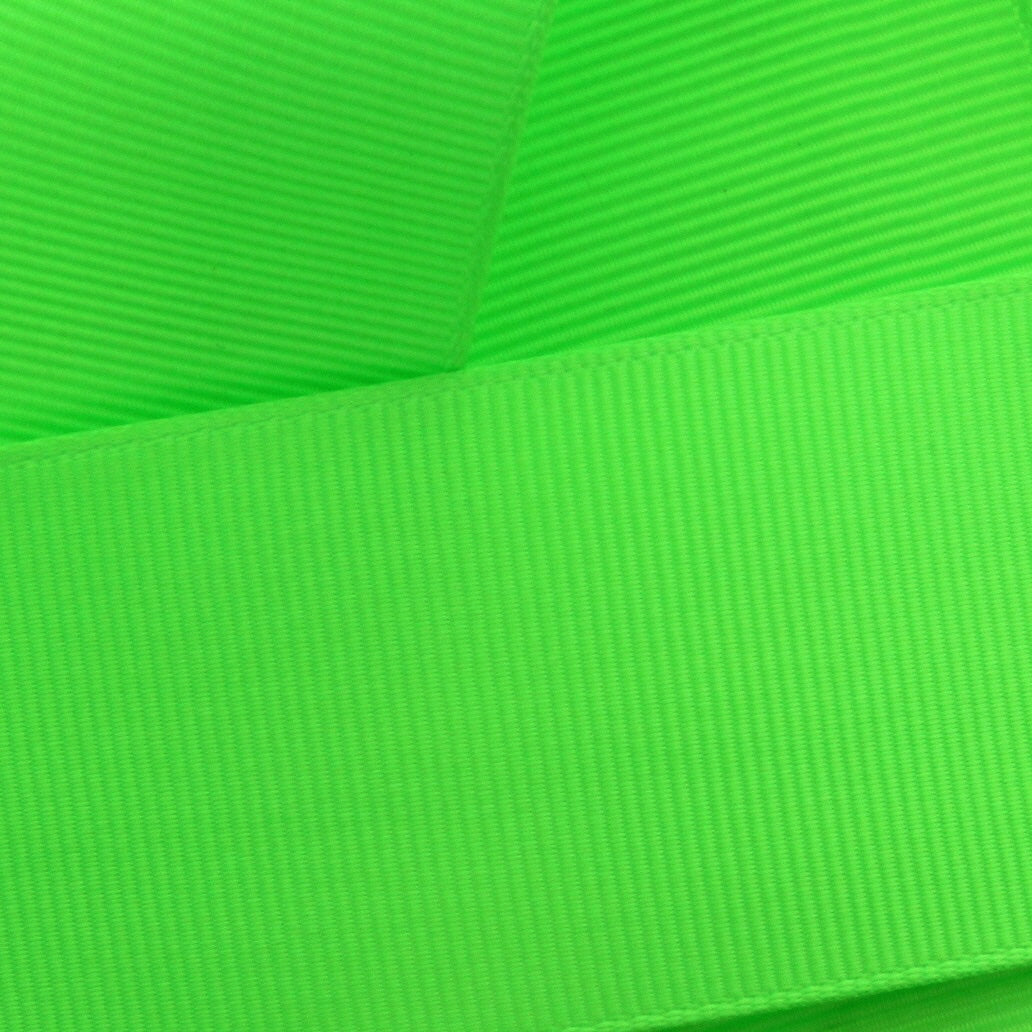 #556 Acid Green Grosgrain Ribbon