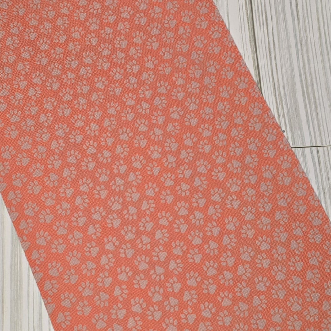 Paw Prints Faux Leather