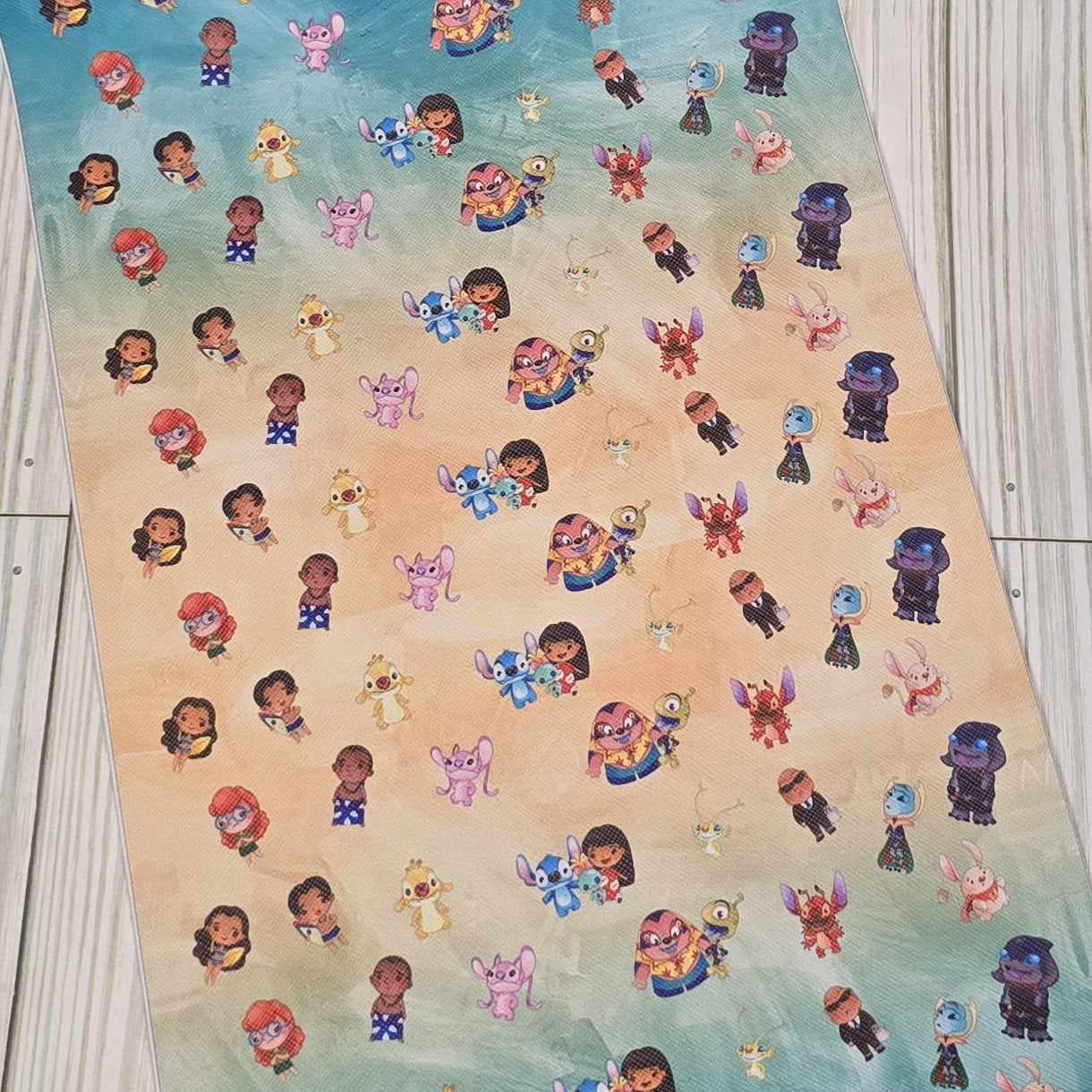 Blue Alien & Friends Faux Leather