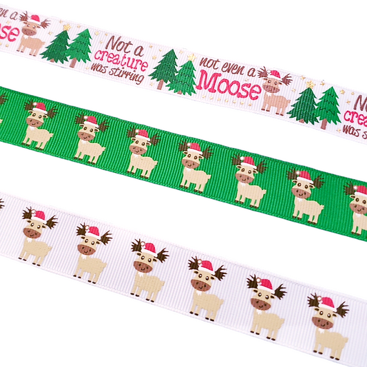 Christmas Moose Ribbon