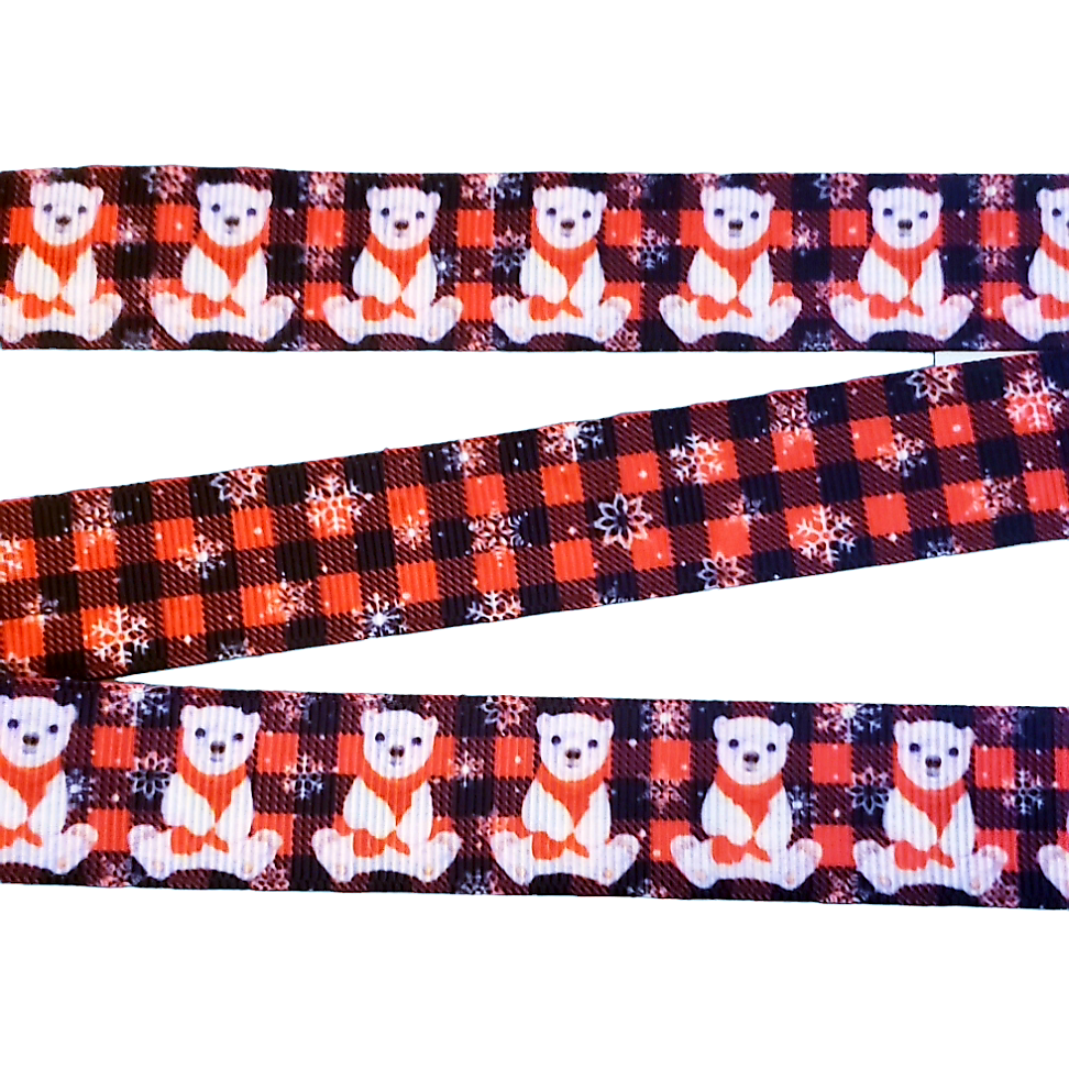 Polar Bears & Snowflakes Ribbon