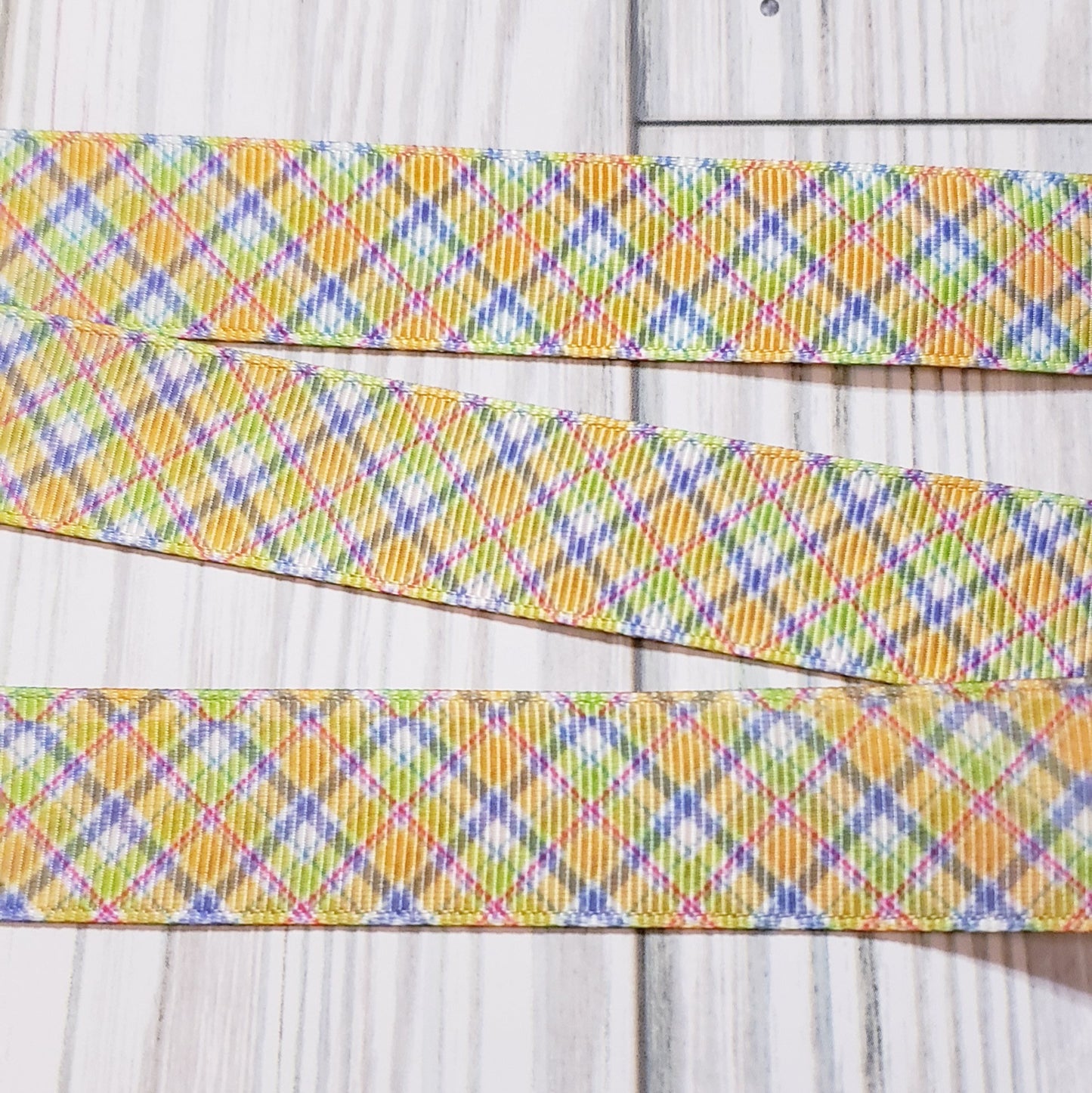 Spring Plaid Gosgrain Ribbon