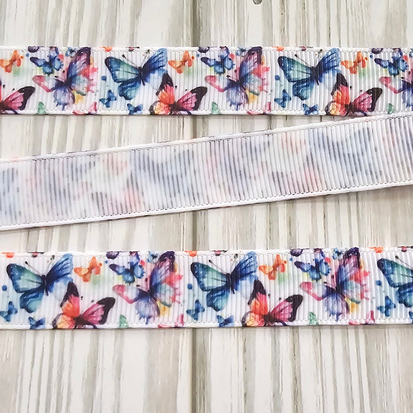 Watercolor Butterfly Ribbon